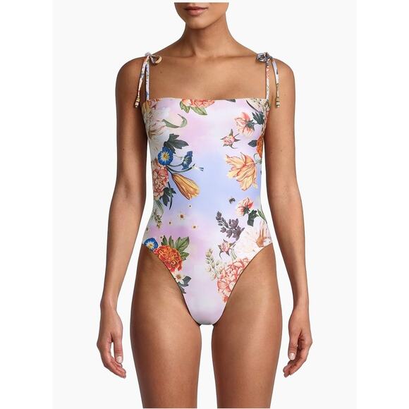 Agua Bendita Kailan Numen Floral Reversible One-Piece Swimsuit size S - Picture 1 of 8